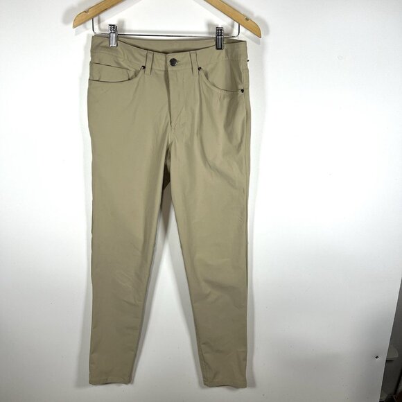 Lululemon Pants Size 30 Tan Warpstreme ABC Classic Fit Pant 30" Casual Work Wear - Picture 1 of 8